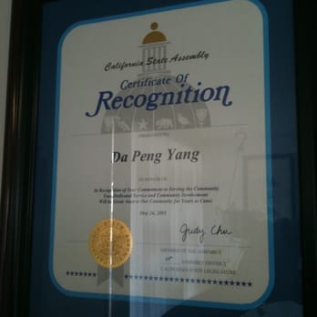 Da Peng Yang, OMD LAC - Judy Chu says he's good! - Acupuncture Near Me - Alhambra, California
