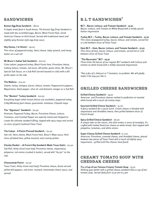 Menu photo 3 Mr Bruces Coffee House Kingsville, TX Menu photo 3 Mr Bruces Coffee House Kingsville, TX