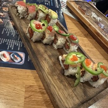 Aikan Sushi - Red Dragon Roll (6-8 Pcs), Death Valley Roll (6-8 Pcs) - Izakaya Near Me - Northridge, California