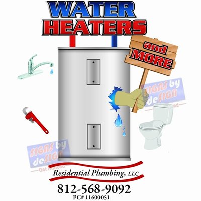 Water Heaters And More Residential Plumbing Logo