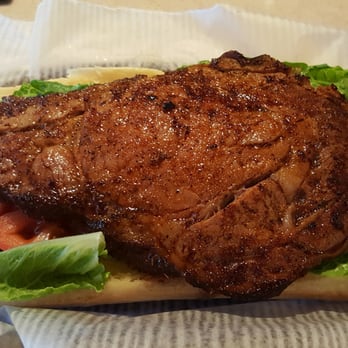 Sunset Grille - OMG I started drooling! This is a Blackened Prime Rib sandwich @ $9 including decent fries! - American Near Me - Sebring, Florida