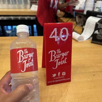 The Burger Joint - Heights - Store branded bottled water - Burgers Near Me - Houston, Texas The Burger Joint - Heights - Store branded bottled water - Burgers Near Me - Houston, Texas