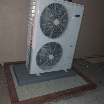 Diamond Air Services - New Carrier 18 Seer, 15 Ton Condenser with a beautiful gravel base. Very quiet 54 decibel unit. - Heating & Air Conditioning/HVAC Near Me - San Bernardino, California