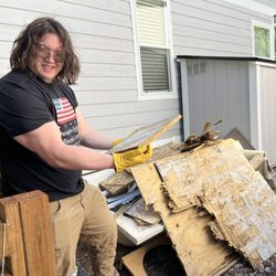 Stevens Family Junk Removal - James Stevens at
client's home