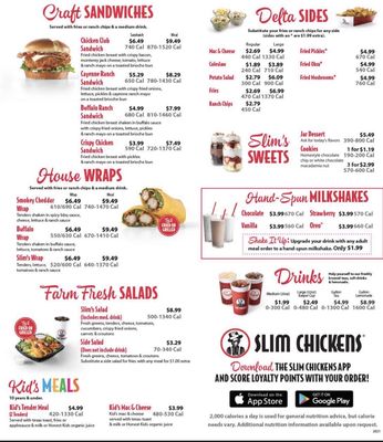 Menu photo 2 Slim Chickens Memphis, TN