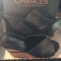 62% off! In love with my #CharlesDavid black leather wedges #biker #chic