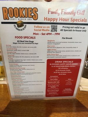 Menu photo 1 Rookie's Craft Burger Bar Harrisburg, PA