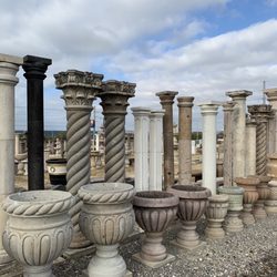 Cantera stone columns & planters