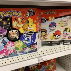 Target - Mega Construx Pokémon Every Eevee Evolution, & Kanto Region Trainer Team: Eevee, Magikarp, Pikachu, Meowth, Jigglypuff, Ditto