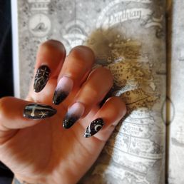 Night court themed nails Night court themed nails