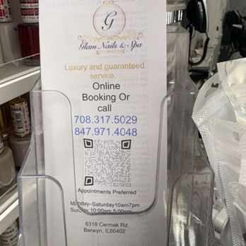 Glam Studio & Spa - Take Away Menu "Glam Nail & Spa" - Nail Salons Near Me - Berwyn, Illinois