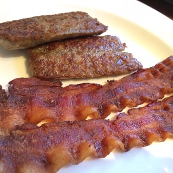 Orphan - Side of sausage and perfectly crispy cooked bacon. - Breakfast & Brunch Near Me - Sacramento, California