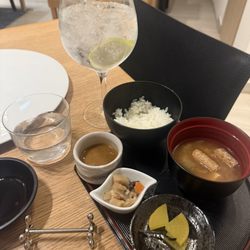 Miso soup and accompaniments