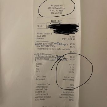 CAO Bakery & Cafe - Where is the refund of my money? - Cuban Near Me - Hollywood, Florida