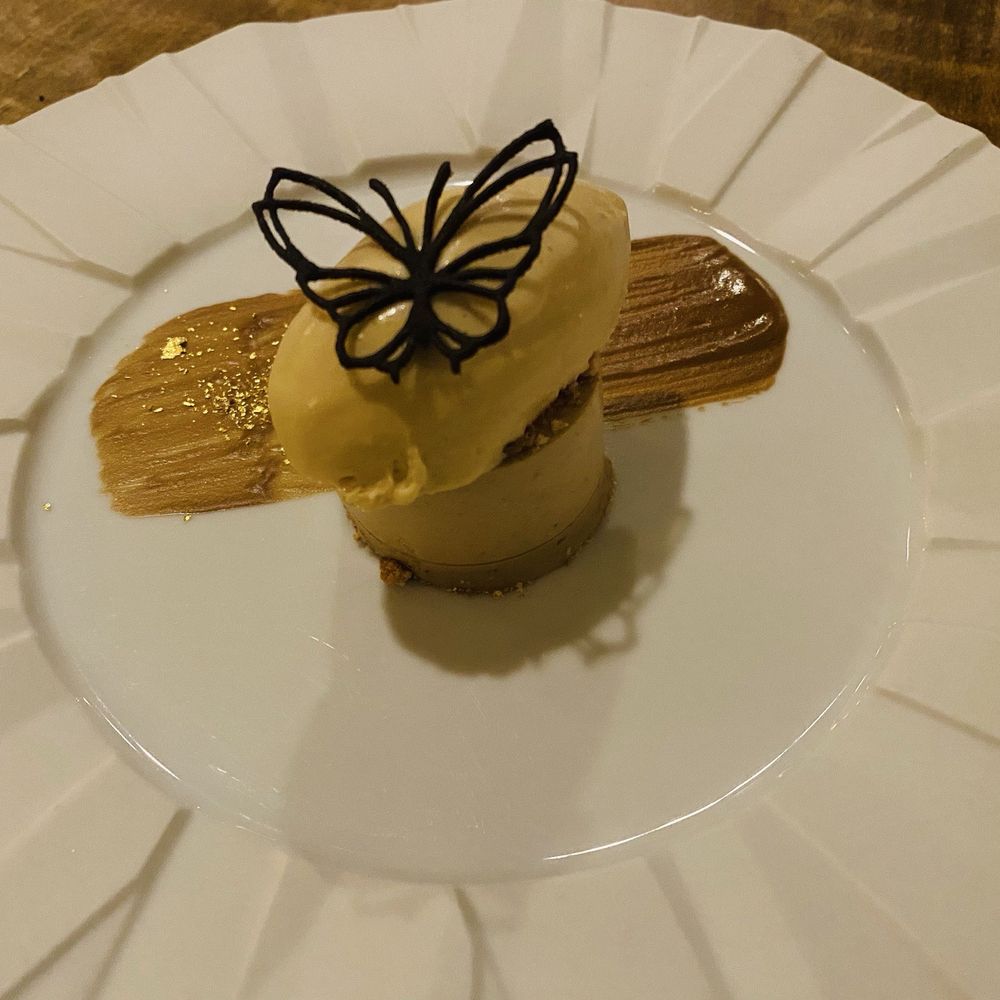 ADEGA Restaurant - Coffee panna cotta, soy sauce ice cream - Portuguese Near Me - San Jose, California