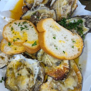 The Blue Crab Northshore - This is the picture I took of the most delicious Chargrilled Oysters - Seafood Near Me - Slidell, Louisiana