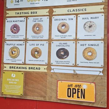 Holey Grail Donuts - Menu - Vegan Near Me - Hanalei, Hawaii