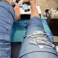 Rose's Nails & Spa - Pedicure and yes get the deluxe it's so worth it. Hot stones and wax.