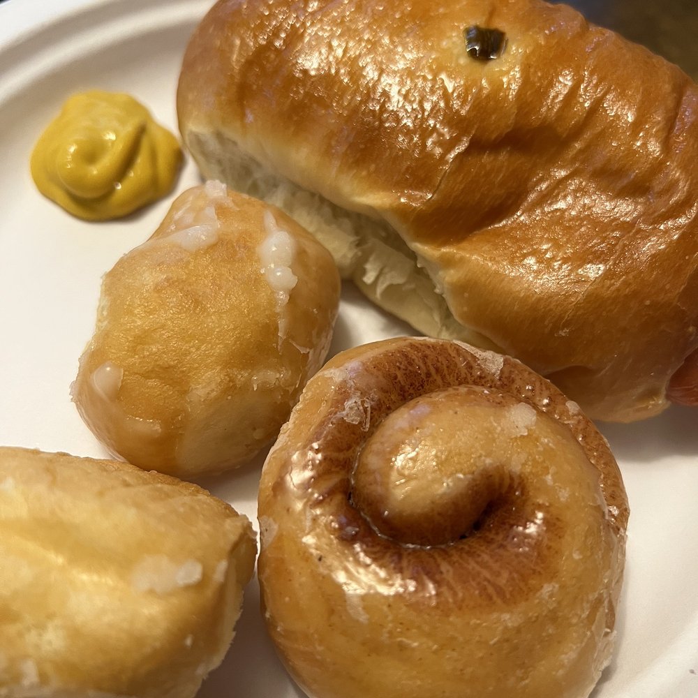 Bakers Dozen Donuts - Jalapeño kolache, Small Cinnamon Roll, donut holes! - Donuts Near Me - Aubrey, Texas