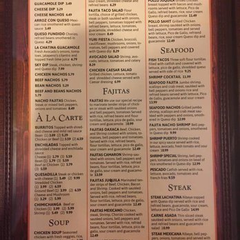La Chatina Mexican Restaurant - Menu - Mexican Near Me - Fredericktown, Missouri La Chatina Mexican Restaurant - Menu - Mexican Near Me - Fredericktown, Missouri