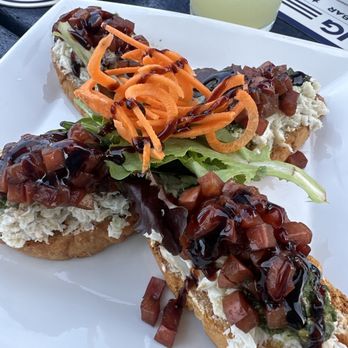 Fleet Landing Restaurant & Raw Bar - Lump Crab Bruschetta - Seafood Near Me - Charleston, South Carolina Fleet Landing Restaurant & Raw Bar - Lump Crab Bruschetta - Seafood Near Me - Charleston, South Carolina