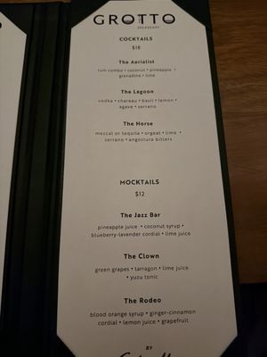 Menu photo 1 The Grotto Speakeasy Los Altos, CA Menu photo 1 The Grotto Speakeasy Los Altos, CA