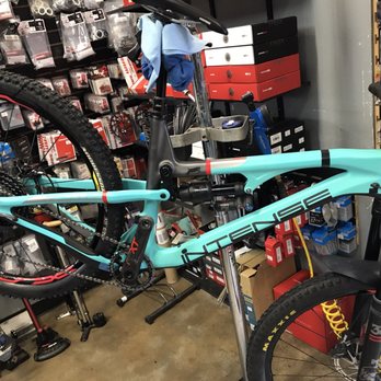 The Path Bike Shop - My bike in the entry stand. - Bikes Near Me - Tustin, California