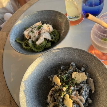 Hau Tree - pistou mafaldi and squid ink campanelle - Seafood Near Me - Honolulu, Hawaii Hau Tree - pistou mafaldi and squid ink campanelle - Seafood Near Me - Honolulu, Hawaii