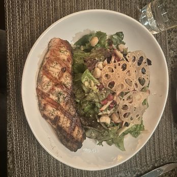 Andrei's Restaurant - Scottish Salmon Salad - New American Near Me - Irvine, California Andrei's Restaurant - Scottish Salmon Salad - New American Near Me - Irvine, California
