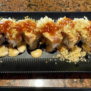 Kibo Sushi - ONE OF THEIR INTERESTING ROLLS (I forgot the name, but you order by number) - Japanese Near Me - Ventura, California