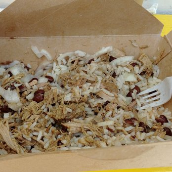 Cuban Coffee Queen Waterfront - Mojo pork w/ beans and rice plus onions - Coffee & Tea Near Me - Key West, Florida