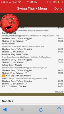 Menu photo 3 Swing Thai Tennyson Denver, CO