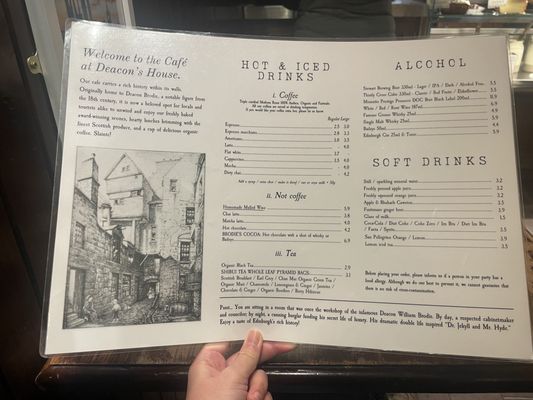 Menu photo 1 Deacons House Cafe Edinburgh, EDH Menu photo 1 Deacons House Cafe Edinburgh, EDH