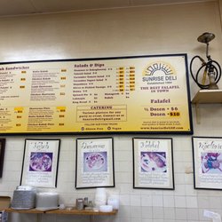 Sunrise Deli - The menu