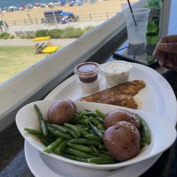 Catch of the day which was Flounder with veggies. Catch of the day which was Flounder with veggies.