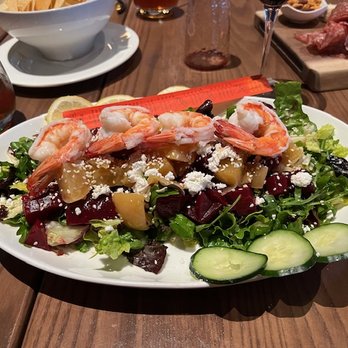 Bennett's Westside Grill - Beet salad with shrimp - very fresh, large portion and yummy dressing - American Near Me - Rocklin, California