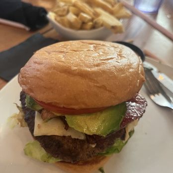 Big Orange | Midtown Little Rock - Avocado bacon burger after I reconstructed it...not that it needed it...it's just a thing I do  generous bacon and avocado I felt like! - Salad Near Me - Little Rock, Arkansas