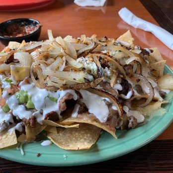 Jalapeno's Taqueria - Big Nacho add Grilled Onions! Phenomenal! - Mexican Near Me - Modesto, California