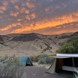 Fly & Field Outfitters - Our dining room and sleep tent