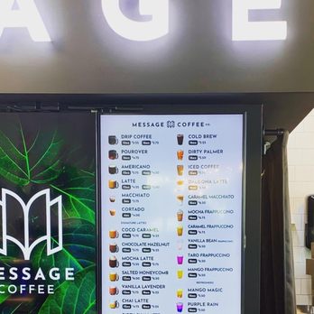 Message Coffee - Drink menu - Coffee & Tea Near Me - High Point, North Carolina