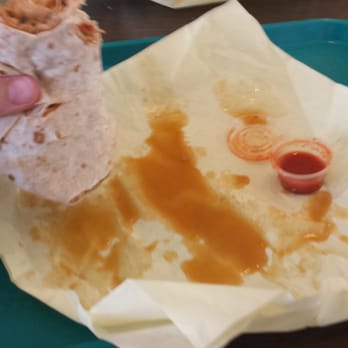 Rosa Maria's - Squeezed this soupy grease out of a plain chicken burrito, yuck. - Mexican Near Me - Redlands, California