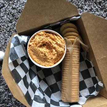 Odd BBQ - Kimchi Pimento Cheese Spread and Ritz - New American Near Me - Chantilly, Virginia
