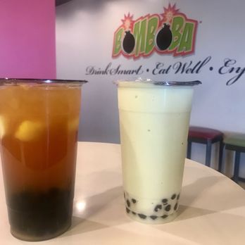 Bomboba - Hurricane green tea (mango, peach, pineapple) and honeydew cantaloupe blended. - Coffee & Tea Near Me - Tolleson, Arizona