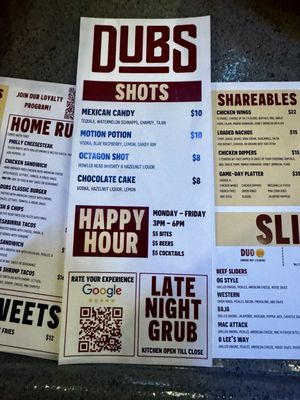 Menu photo 1 Dubs Sports Lounge Reno, NV Menu photo 1 Dubs Sports Lounge Reno, NV