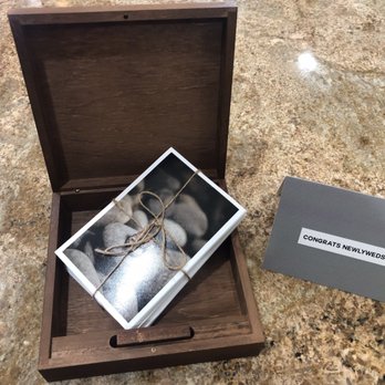 Erich Chen Photography - Inside the beautiful packaging!! The USB of all our photos was in the rectangle wooden piece at the bottom. - Event Photography Near Me