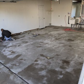 Angel's Paint & Epoxy - Prepping the garage floor. - Flooring Near Me Angel's Paint & Epoxy - Prepping the garage floor. - Flooring Near Me