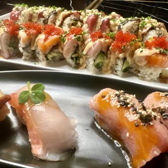 Yugenn - Otoro, unagi, madai, red dragon and sunset rolls - Japanese Near Me - Charlotte, North Carolina Yugenn - Otoro, unagi, madai, red dragon and sunset rolls - Japanese Near Me - Charlotte, North Carolina