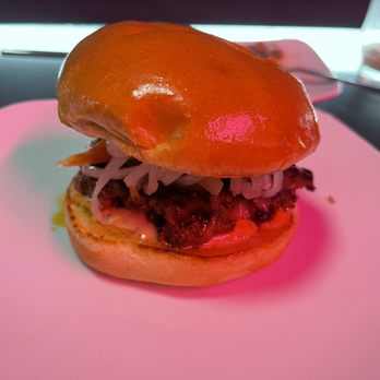 Juche St Paul - Spicy Korean Burger - it was delicious! Not super spicy just a hint of it but definitely my favorite item I ordered. - Korean Near Me - Saint Paul, Minnesota Juche St Paul - Spicy Korean Burger - it was delicious! Not super spicy just a hint of it but definitely my favorite item I ordered. - Korean Near Me - Saint Paul, Minnesota