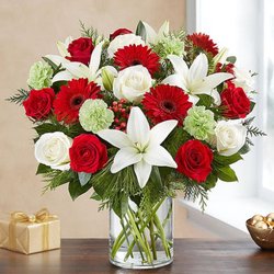 Smith's - Gerbers, Roses and White Oriental Lilies for someone special.