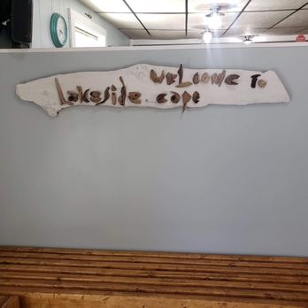 Lakeside Cafe - a sign on the wall of the restaurant - New American Near Me - Muskegon, Michigan